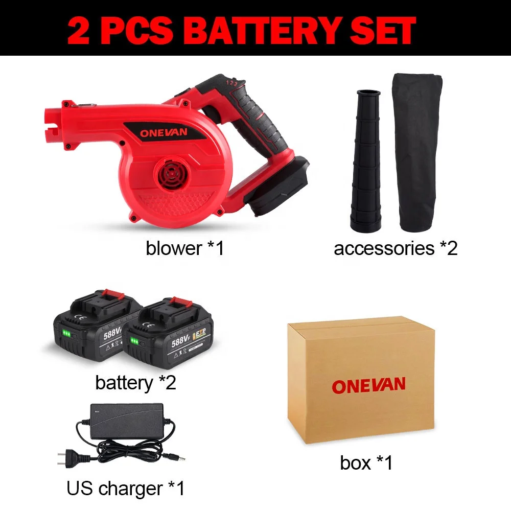 New product 3500W Cordless Electric Air Blower 3 Gear Speed 180 Rotation Blowing Suction Leaf Blower