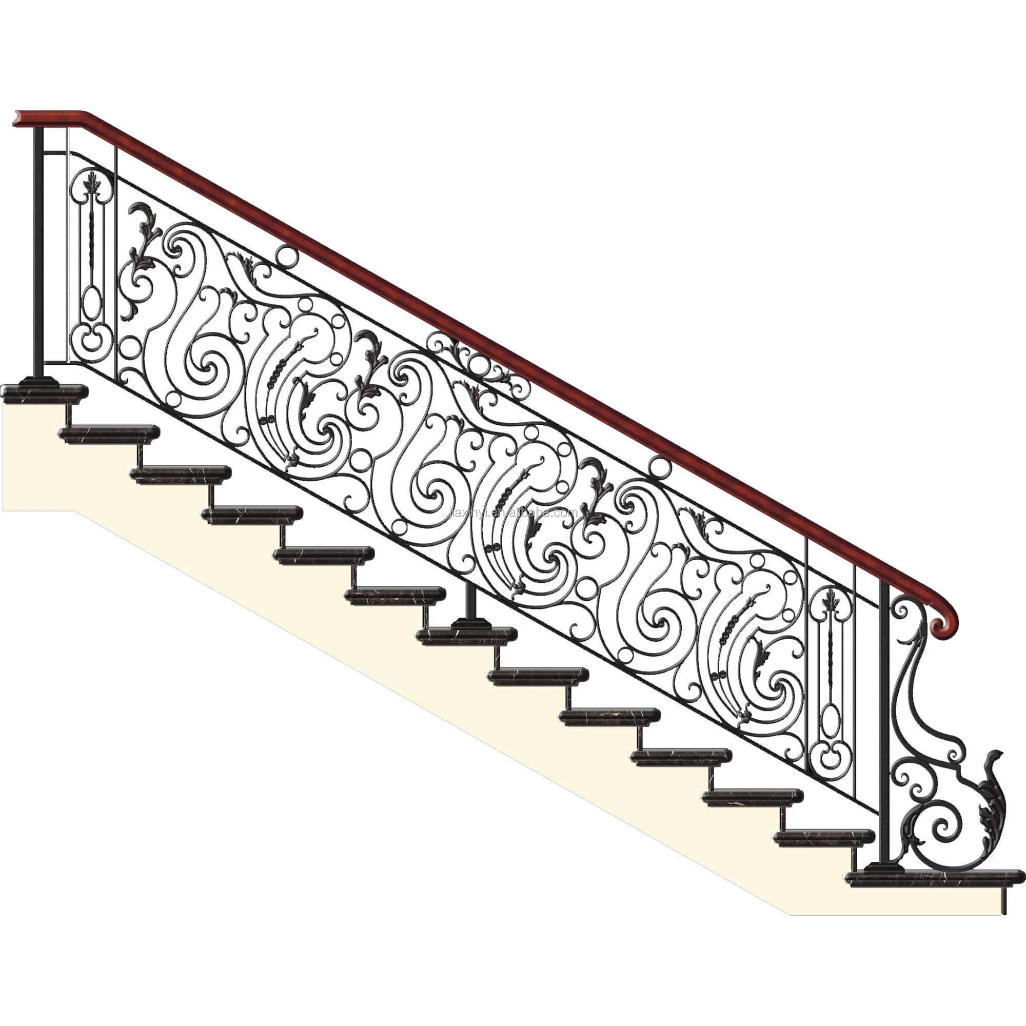 Luxury Design Wrought Iron Stair Railings Grill Design For Home