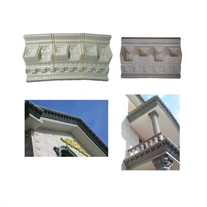 Exterior decorative casting concrete cement Eaves line moulding plastic molds for biuldings and home use