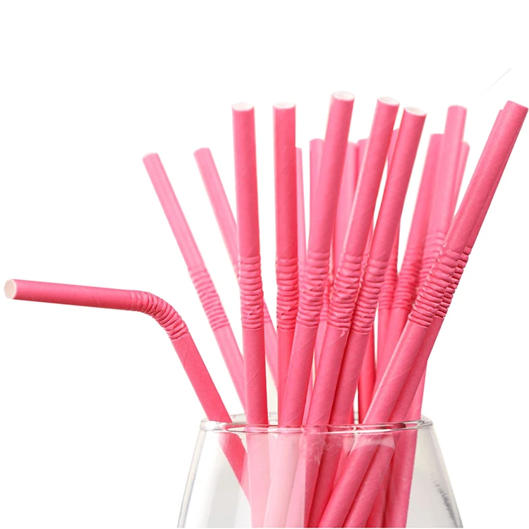 Free Samples Disposable Paper Straws Decoration Biodegradable Paper Straws