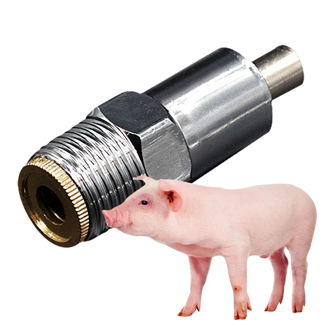 Pig Water Nozzle Stainless Steel Automatic Animal Drinker Tool Automatic Water Feeding Pig Home Farm Drinking