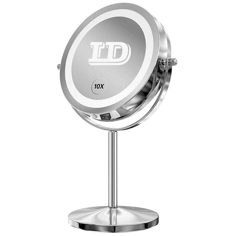 Cosmetics Mirror Round Bathroom Vanity for Shaving / Makeup LED Light Magnifying Makeup Mirror