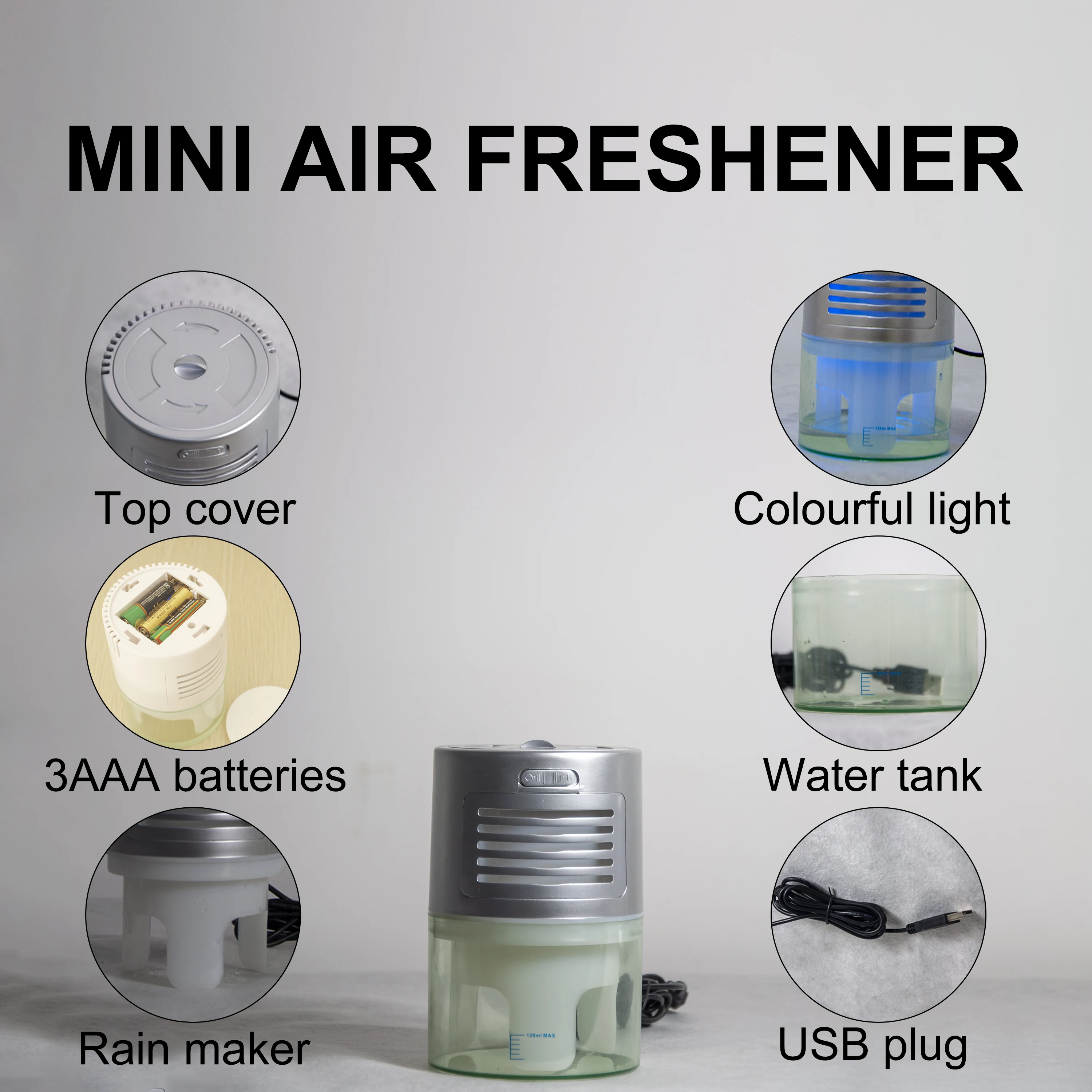 Charging cylindrical air purifier Wholesale smoke purification air purifier