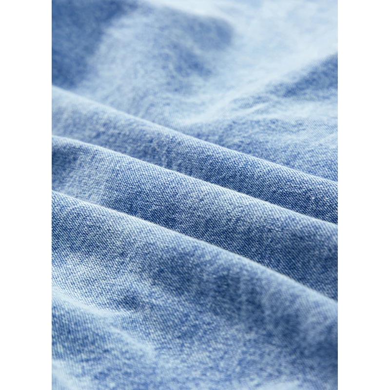 Dear-Lover Wholesale Summer High Quality Women Jeans Dress Loose Cotton Medium Wash Short Sleeve Shirt Denim Dresses