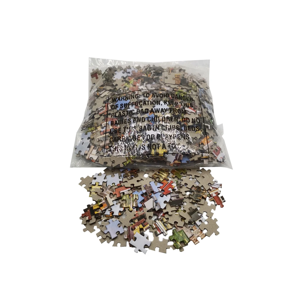 Customizable 100-2000 Piece Puzzle Educational DIY Cartoon Toy for Kids and Adults Unisex