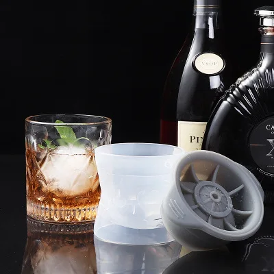 Популярная силиконовая круглая форма «сделай сам» с крышкой, поднос для хоккея, форма из силикагеля, форма для хоккея и виски с шариками