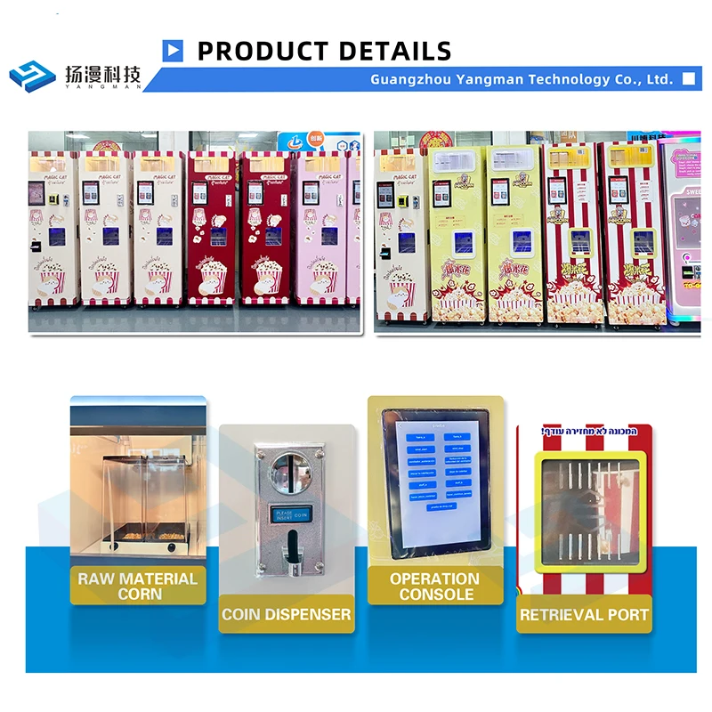 Guangzhou Factory Intelligent Self Service Automatic Commercial Popcorn Machine Price Popcorn Machine For Movie Theater