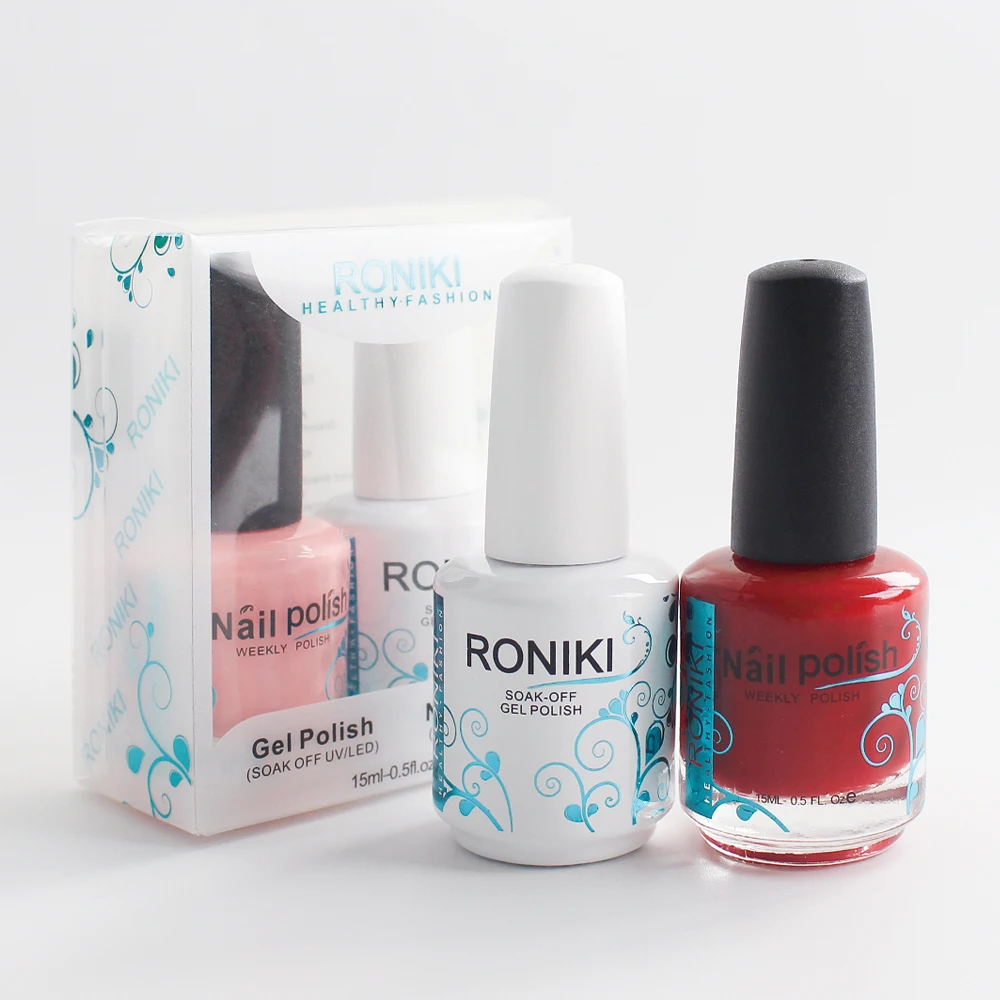 RONIKI Factory Outlet Nail Art Designs Soak Off Colors Gel Uv Nail Gel Kit