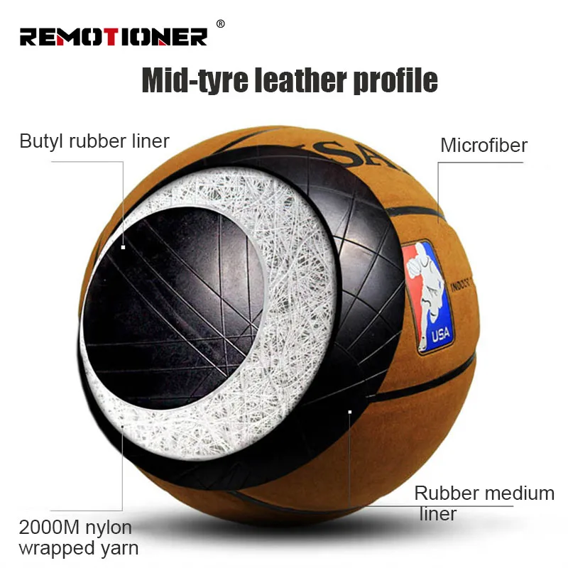 High Quality Microfiber Leather Adults Game Gym Training Competition Sports Indoor Size 7 basketball