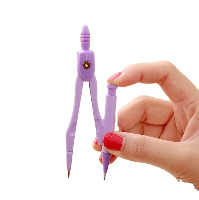 Cheap Factory Sale High Quality School Stationery Multiple Colors Ruler 0.7mm Compass Set