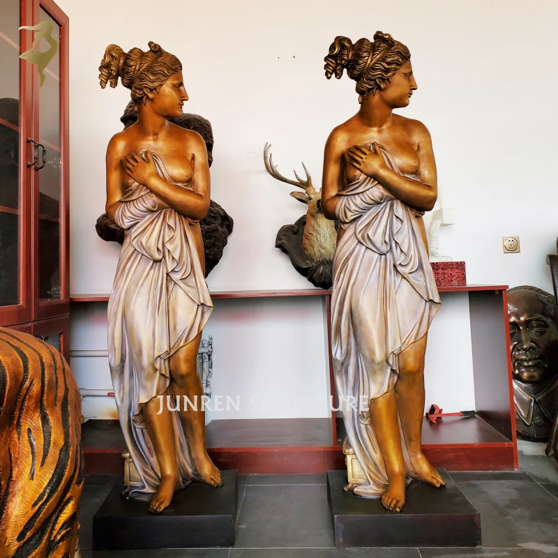 Натуральный размер бронзовая голая сексуальная девушка статуя Обнаженная женщина Бронзовая для продажи