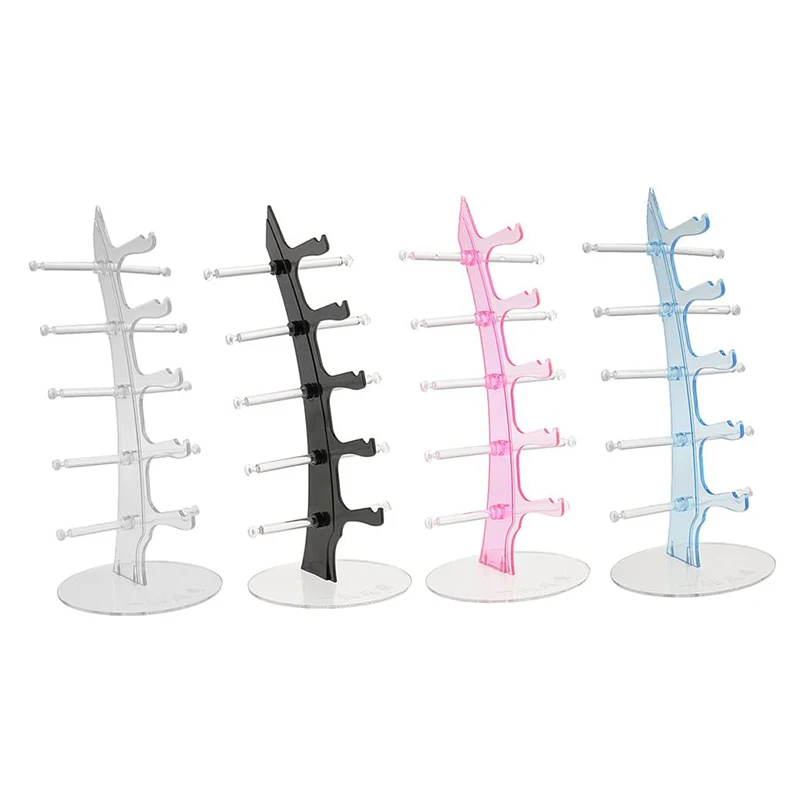 Одна пара акриловых настольных положительных стеллажей для солнцезащитных очков, 5 уровней, arcylicy, пять полок, стеллажи для демонстрации очков