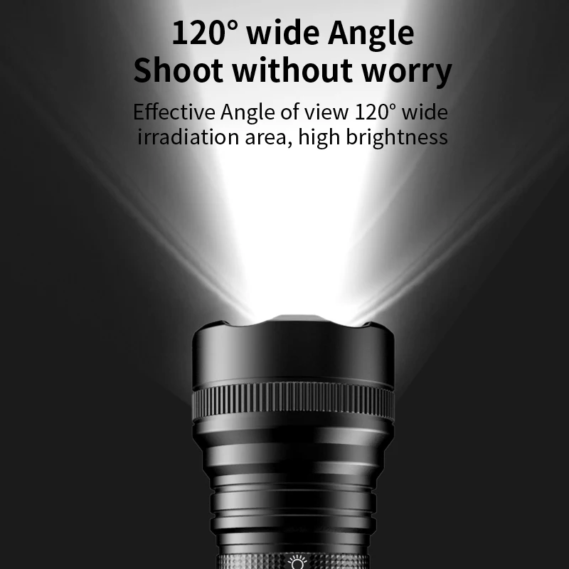 1800W Photo Video Flashlight Recorder Outdoor Adventure LED Light Waterproof Sports Camera