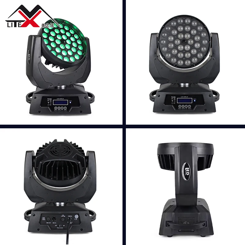 Pro Dj Disco Stage Light 36 x 10w RGBW  4in1 Zoom Wash  luces  Led Moving Head light for stage disco decoration