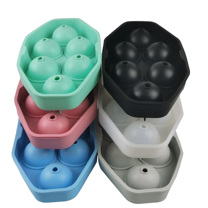6 holes Ice Moulds for Freezer Baby Food Water Cocktail plastic silicone Ice Cube Tray molds