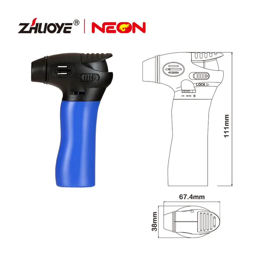 Modern Plastic Butane Torch Cigar Lighters Parts Refillable Windproof Jet Torch Lighter