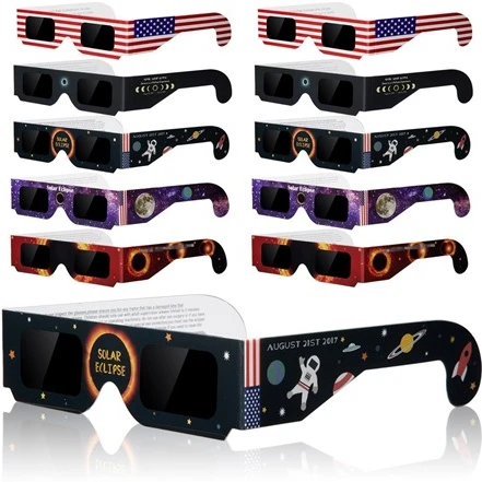 More Popular Wholesale Custom Printed  paper solar eclipse glasses 2020  in Chile
