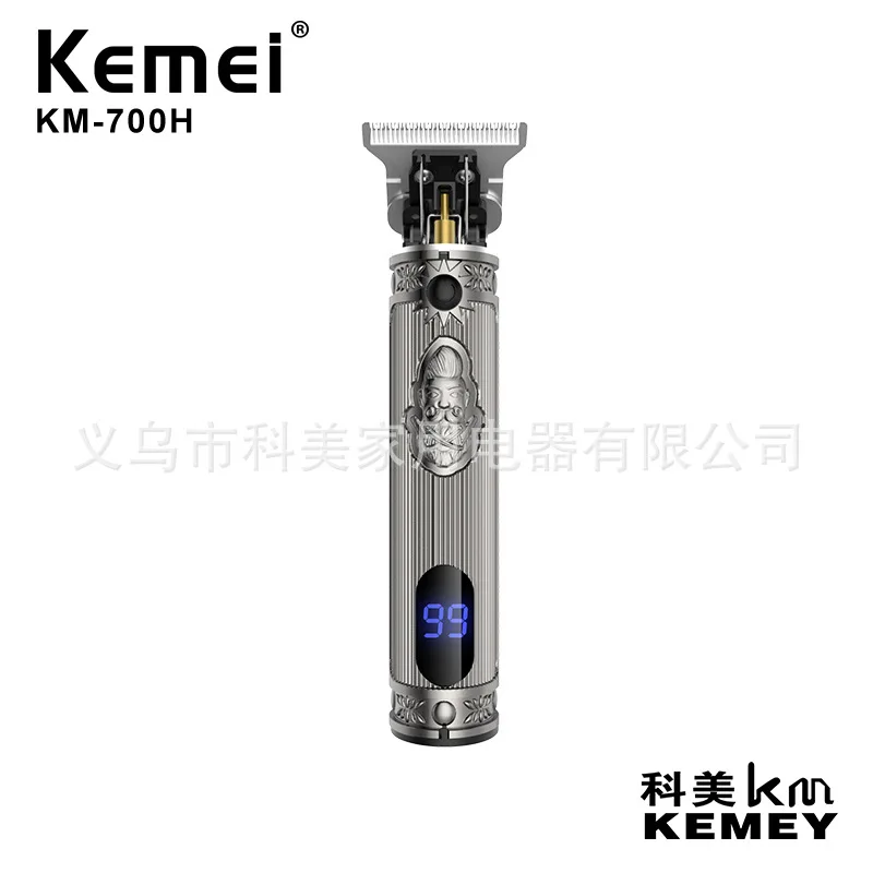 
Kemei hair clipper KM-700H portable electric hair clipper, hollow blade head, engraving body electric clipper 