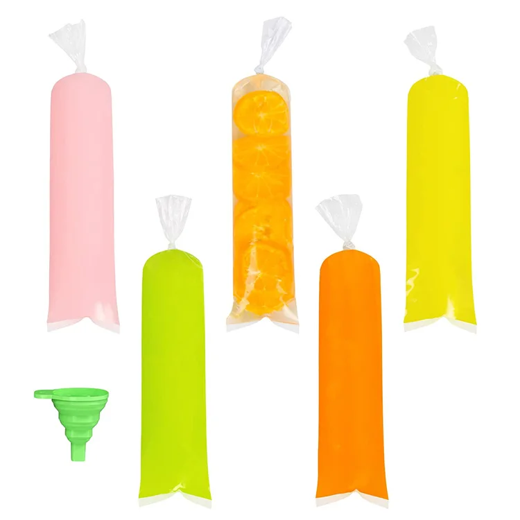 Transparent Frozen Yogurt Liquid Package Custom Printed Ice Popsicle Packaging Bags