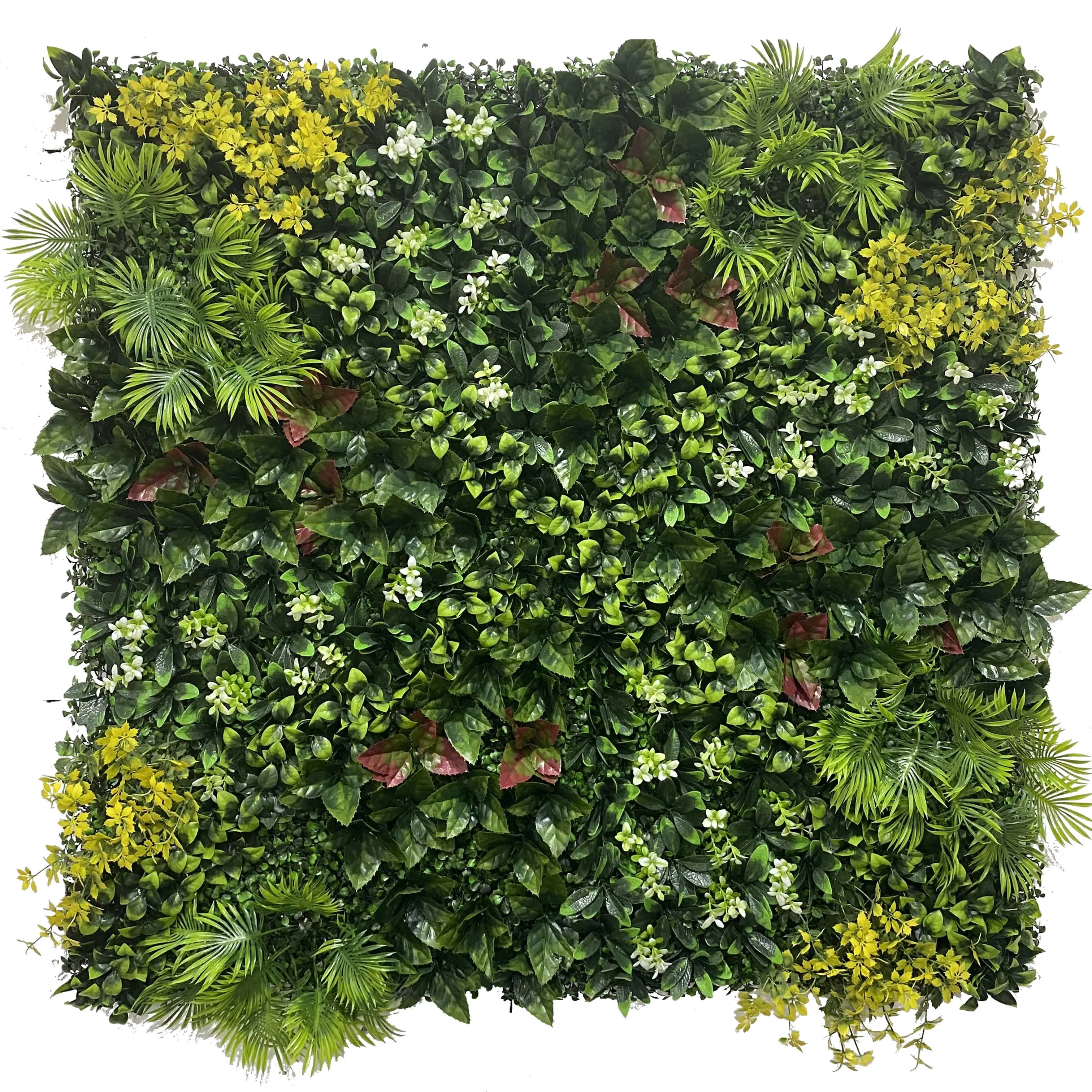 Вертикальная садовая зеленая стена с цветами УФ стабильная