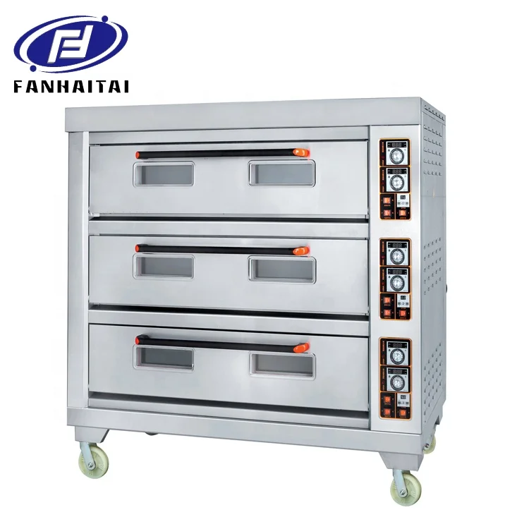 FHT-China Factory wholesale prices commercial bakery equipment three deck 3 trays electric bakery baking oven