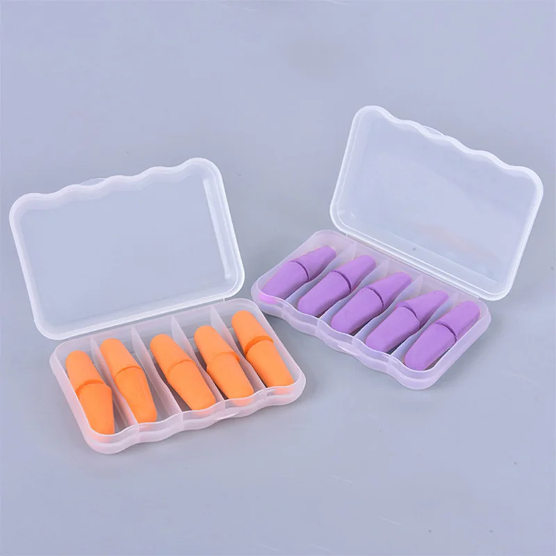 5 Pairs Memory Foam Ear Plugs Disposable Ear Plugs for Sleeping Noise Canceling