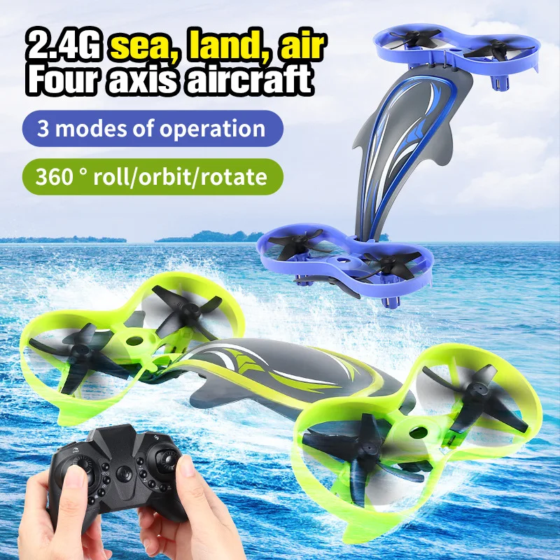 2.4g Mini Drone Marine Land And Air Three-amphibious Drone Four-axis Toy Aircraft Remote Control Mini Drone Toys For Kids