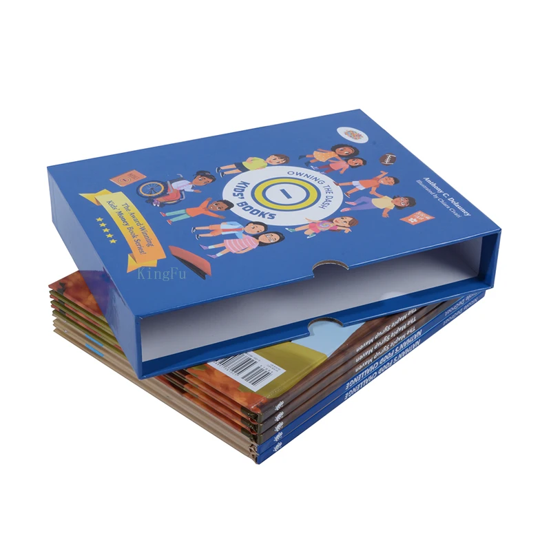 Customize Children Book Printing High Quality A Set Coloring 5 Children Books Printing with Slipcase