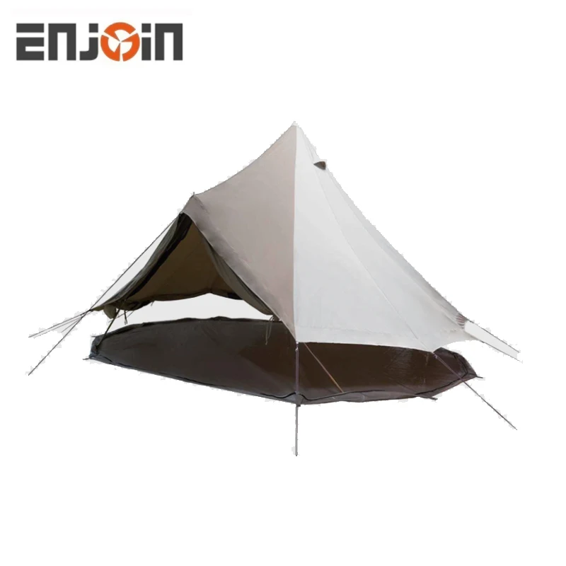 ENJOIN Luxury Outdoor Waterproof Four Season Family Camping and Winter Glamping Cotton Canvas Yurt Bell Tent