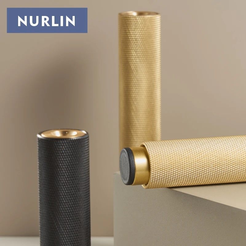 Nurlin Brass Knurled Diamond Cut Pattern Adjustable Height Furniture Cabinet Foot Firmly Supported Knurling Legs Black Gold