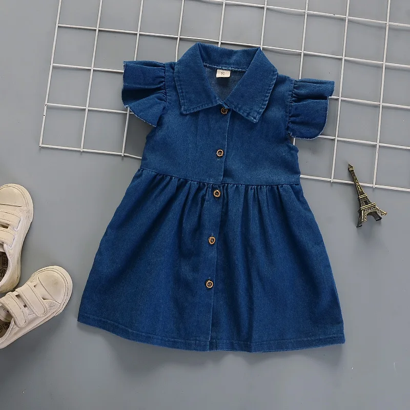 Baby Girl Dress Clothes Jeans Skirts Children Kids Girls Denim Clothing Skirt Toddler Infant Jumper Skirt