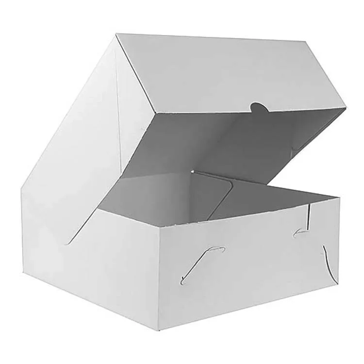 
 400 г/кв. М белая картонная сборная маслостойкая коробка для торта с большим окном и основанием для торта  