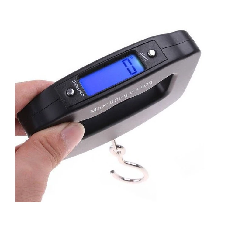 
mini 40kg LCD blacklight electronic weighing scale stainless steel digital luggage hanging weight scale 