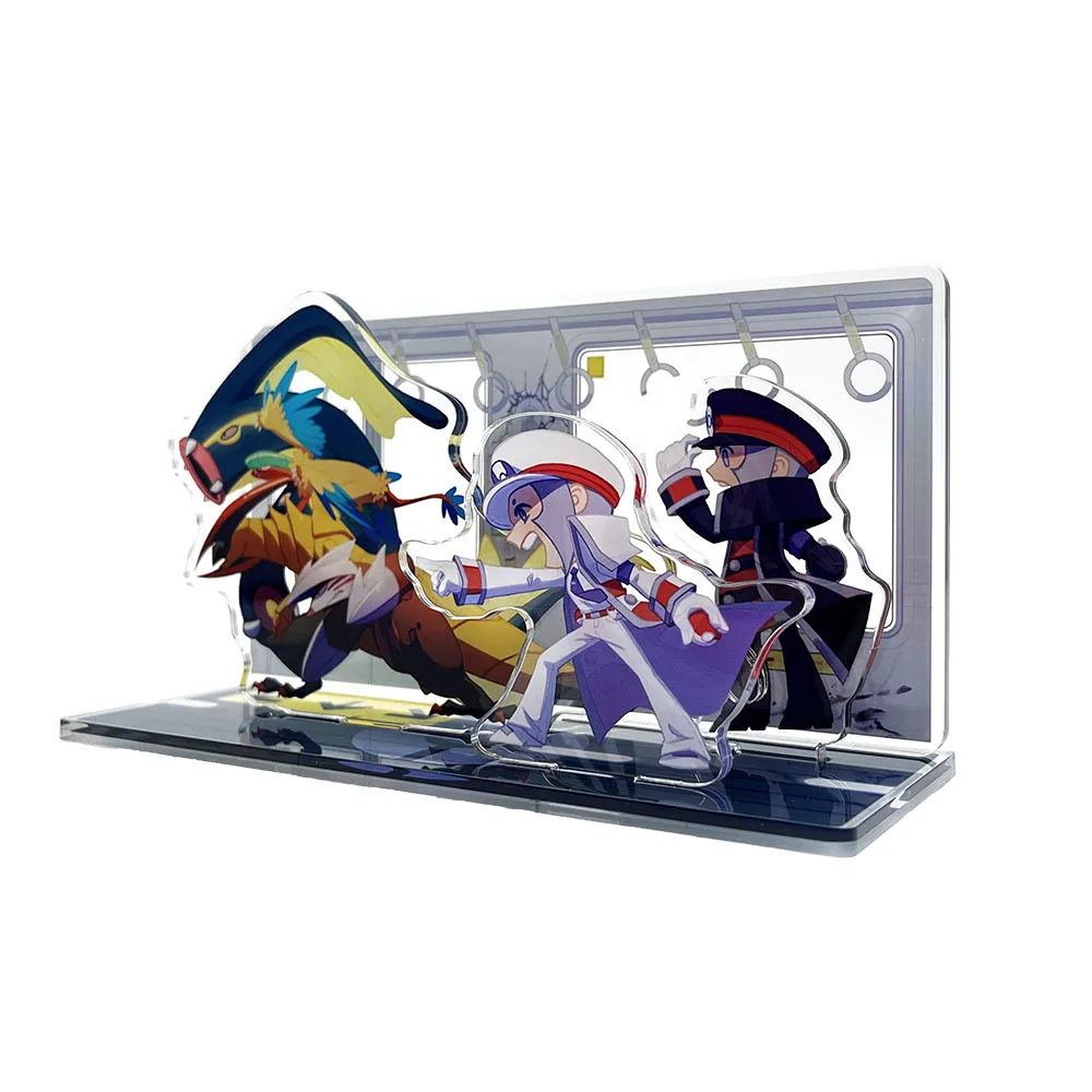 Private Custom Clear Acrylic Anime Display Linked Standee Cartoon Character Stand Keychain