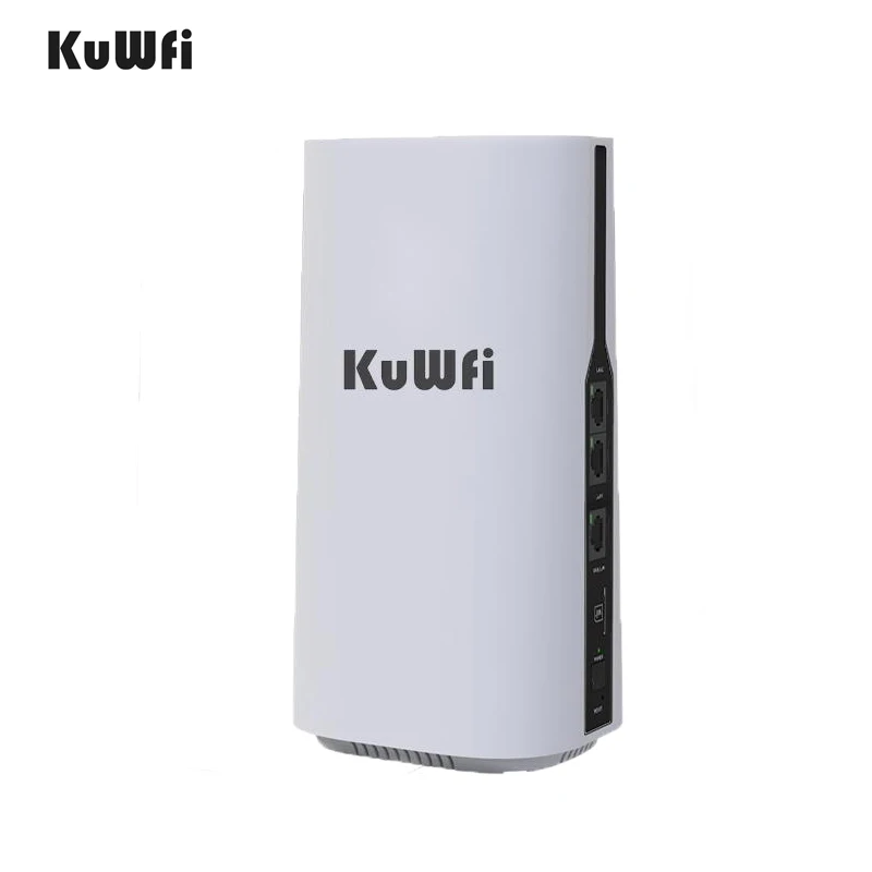 Warranty KuWFi gigabit ethernet 3000mbps dual band rj45 speed good signal 5g cpe 64user 5g wifi router with sim card