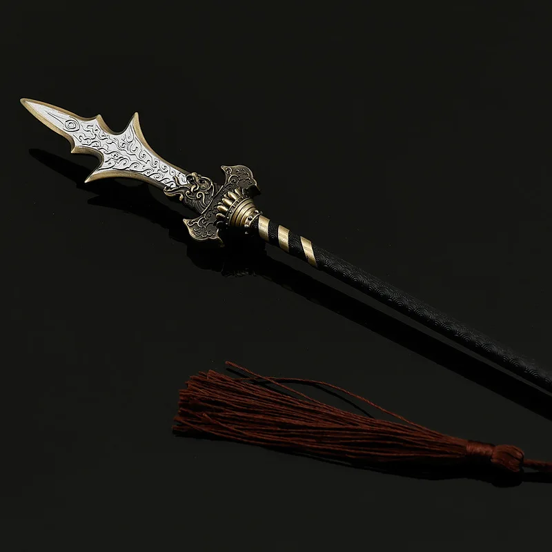 Black Myth Goku All-Metal Weapon Model Three-Pointed Two-Blade Knife 22cm Game Accessories 3D Light Custom Collection
