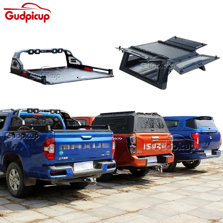 4x4 Pick Up Lightweight Steel Pickup Truck Canopy Topper Camper for Toyota Hilux Ford Ranger F150 Dmax