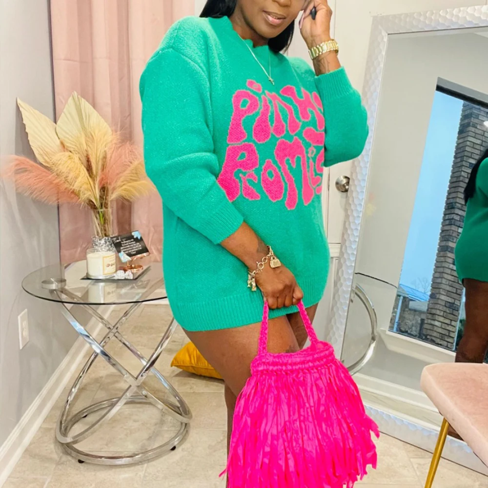 Fashion Knitted Streetwear Clothing High Quality Cotton Oversize Knitwear Sweater Ladies One Size Wool Women Winter Sweaters