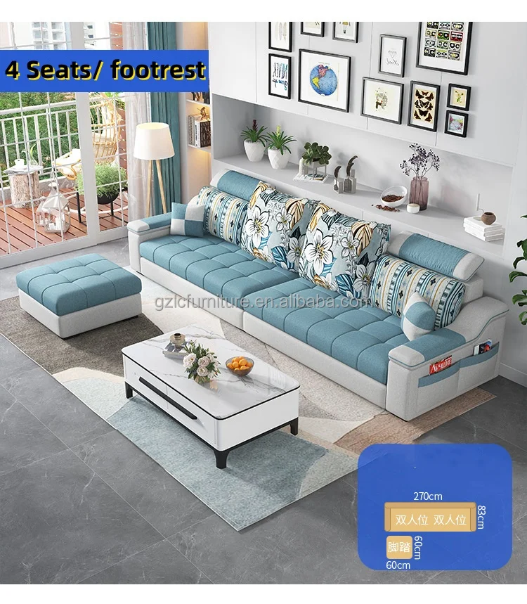 Hot sales Italian High Quality Fabric Sofa Set Multi-Functional Modern L-Shaped for Living Room Simple Design Couch Manufacturer