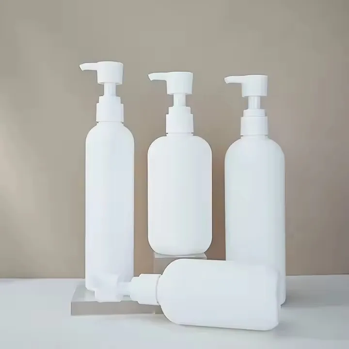 Новый пустой 200 мл 300 400 матовый белый HDPE пластиковый насос для шампуня бутылка l 500 косметическая упаковка