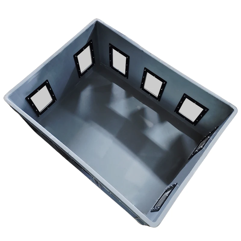 OEM Size Larvae Farming Plastic Insect Breeding Box Stackable Worm Bins for Mealworms