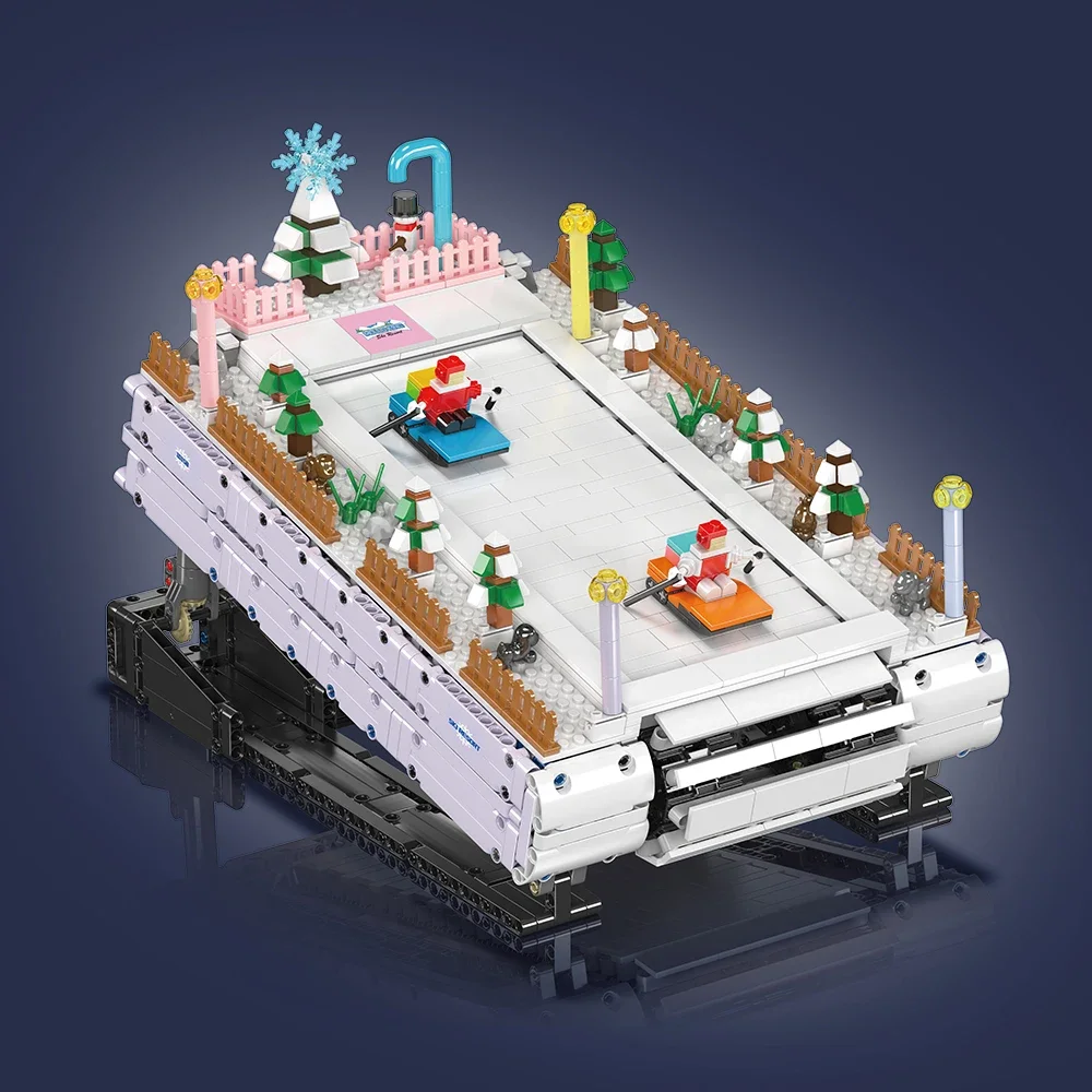 Mould King 10158 Christmas ski resort model Building blocks sets bricks MOC educational puzzle blocks toys kids Christmas gifts