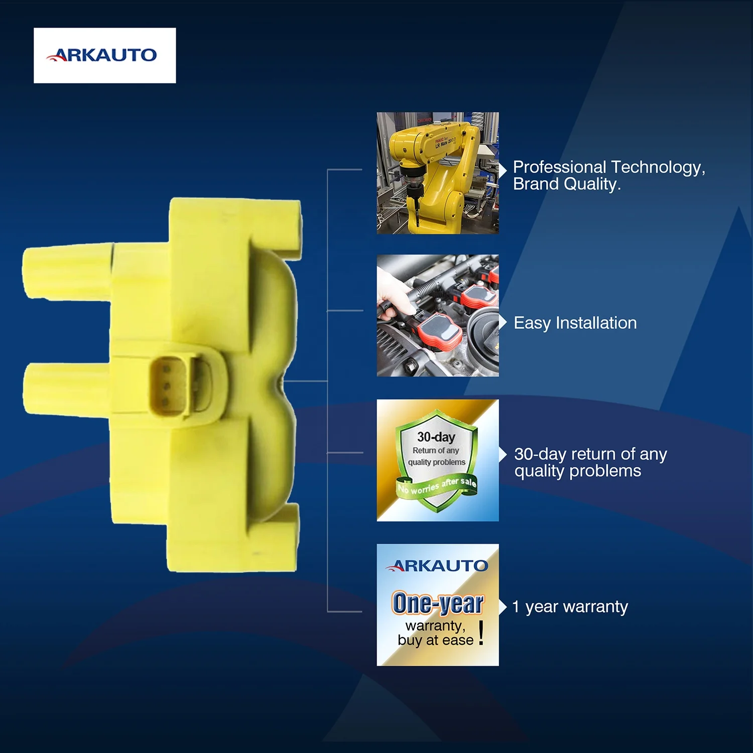 HIGH PERFORMANCE IGNITION COIL 4S7G12029AA 4S7G-12029-AA DG545 DG-545 UF-654 UF654 FOR FORD Mondeo B-Max C-Max Fusion 2.0 CD132