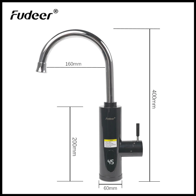 High quality  heater quick boiling water faucet kitchen faucet black torneira griferia instant boiling water tap