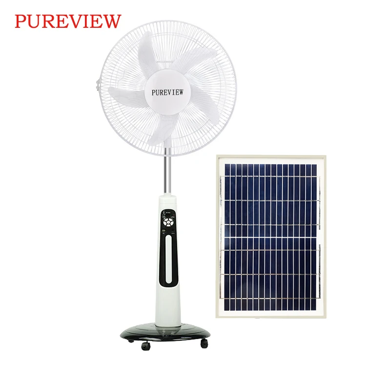 
Stand Solar Charging fan 12v 16 Inch Rechargeable Standing Battery Emergency Light Pedestal Electric Fan 