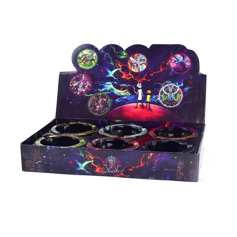 
Ash tray cartoon glass ashtrays round new arrival weed ashtray 