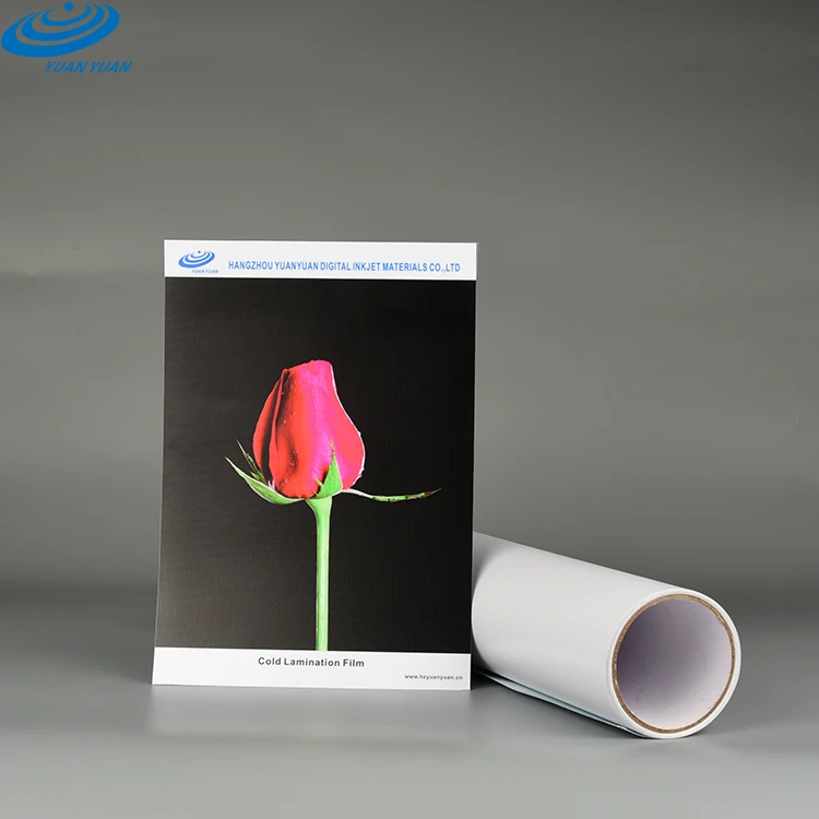 LAM817-12 Factory Price Clear-Permanent Soft Holographic Transparent Photographic Canvas Texture Photo Cold Lamination PVC Film