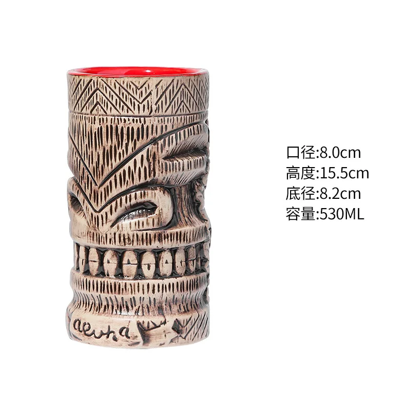 Glass Colored Tiki Mugs Mason Jar 450ml Tiki Cocktail Wine Storage Bottles & Jars Drinking Glass Packaging Modern Customized >10