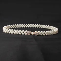 GX women belt pearl waist chain dress chains accessories for lady miss Costume Ball Wedding Party dress  9