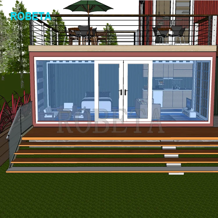 Modular Holiday House Townhouse Casa Container Van 20ft toilet with shower Mobile cabins